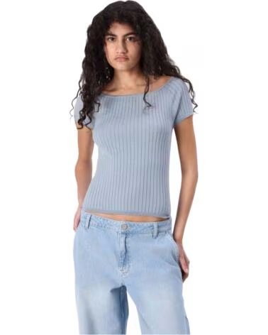 VERO MODA TOP CÔTELÉ 10327913 DUSTY BLUE