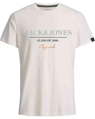 JACK AND JONES T-SHIRT MANICA CORTA JACKJONES 12205668 UOMO CLOUD DANCER