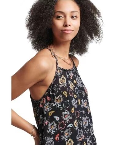 SUPERDRY CANOTTA W6011278A NERO DONNA BLACK