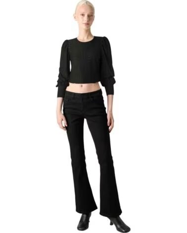 ONLY TOP 15328203 À MANCHES LONGUES ET DÉTAILS PERFORÉS BLACK