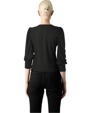 ONLY TOP 15328203 À MANCHES LONGUES ET DÉTAILS PERFORÉS BLACK