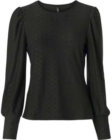 ONLY TOP 15328203 À MANCHES LONGUES ET DÉTAILS PERFORÉS BLACK