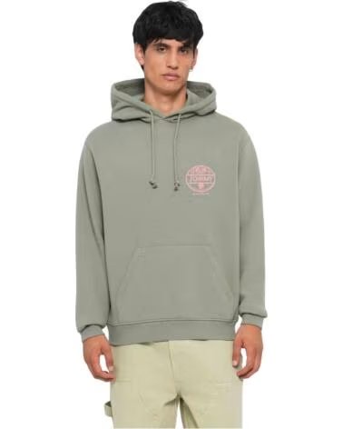 TOMMY JEANS SWEAT À CAPUCHE DM0DM22088-M1L VERT HOMME VERDE
