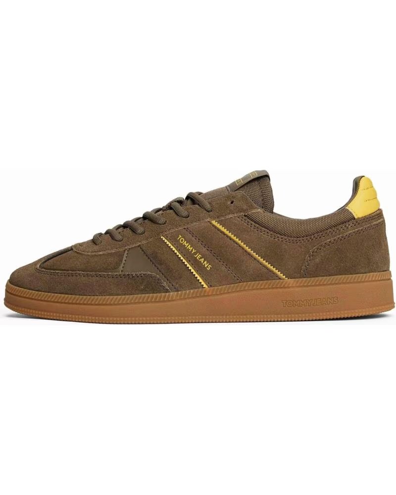 TOMMY JEANS SNEAKER EM0EM01609-RBM BRAUN HERREN MARRóN-AMARILLO