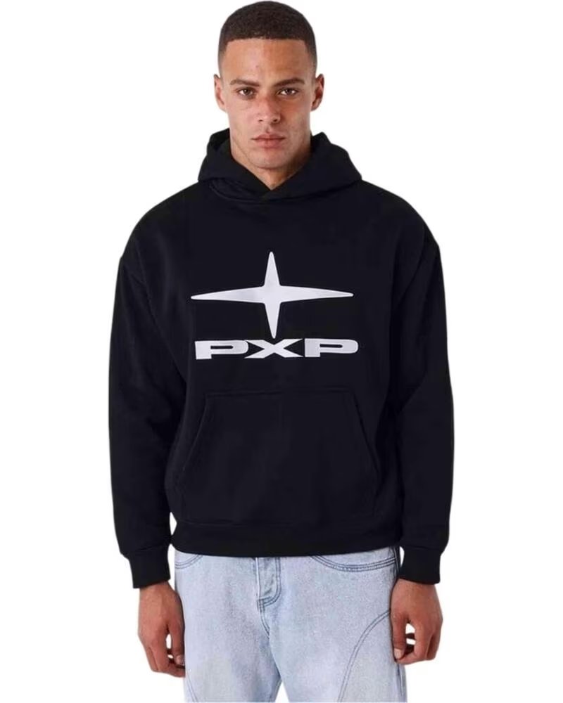 PROJECT X PARIS Sudadera Con Capucha 2522176-Bkw en negro para hombre NOIR-BLANC