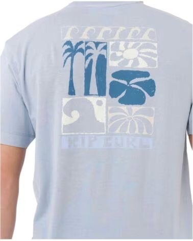 RIP CURL KURZARMSHIRT 0TUMTE-2139 FÜR HERREN SPRAY BLUE