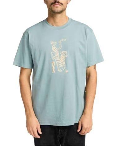 RVCA Camiseta De Manga Corta Evyzt00286-Slk0 en verde para hombre