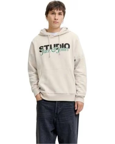 JACK AND JONES SWEAT-SHIRT À CAPUCHE 12278611-BEI MOONBEAM