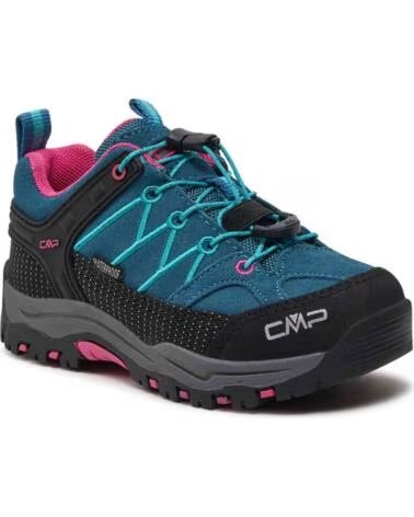 ZAPATILLAS DE TREKKING IMPERMEABLES CMP RIGEL LOW WP PARA NIÑOS UNISEX TITANIO-ACQUA