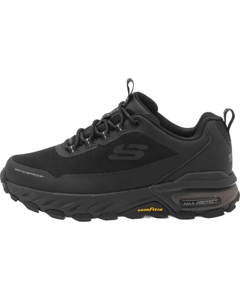 SKECHERS Zapatillas 237304-Bbk en negro para hombre BLACK SYNTHETIC-MESH-TRIM