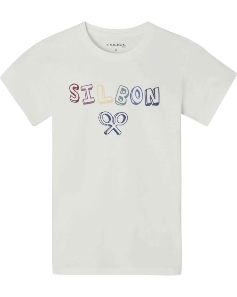 SILBON T-SHIRT DE MANGA CURTA 136121 PARA CRIANÇAS EM BRANCO BLANCO