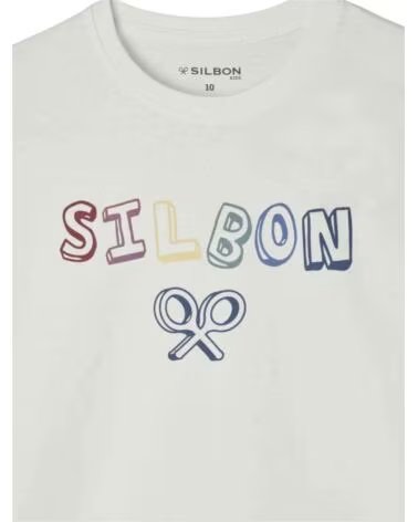 SILBON T-SHIRT DE MANGA CURTA 136121 PARA CRIANÇAS EM BRANCO BLANCO
