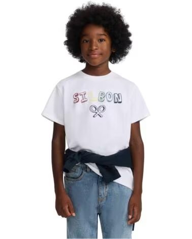 SILBON T-SHIRT DE MANGA CURTA 136121 PARA CRIANÇAS EM BRANCO BLANCO