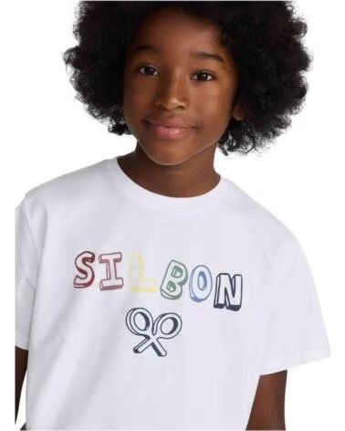 SILBON T-SHIRT DE MANGA CURTA 136121 PARA CRIANÇAS EM BRANCO BLANCO