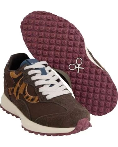 SILBON Zapatillas 136662-Animal en marron para mujer ANIMAL PRINT