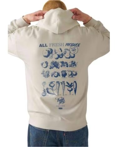 SWEAT-SHIRT À CAPUCHE LEVIS A26390057 STAY FRESH BLACKS