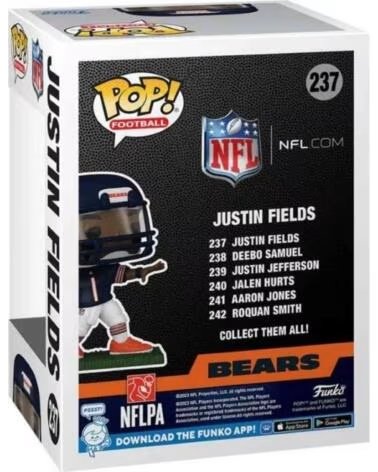 FUNKO FIGURA COLECIONÁVEL FK77019 NFL CHICAGO BEARS JUSTIN FIELDS MULTICOLOR