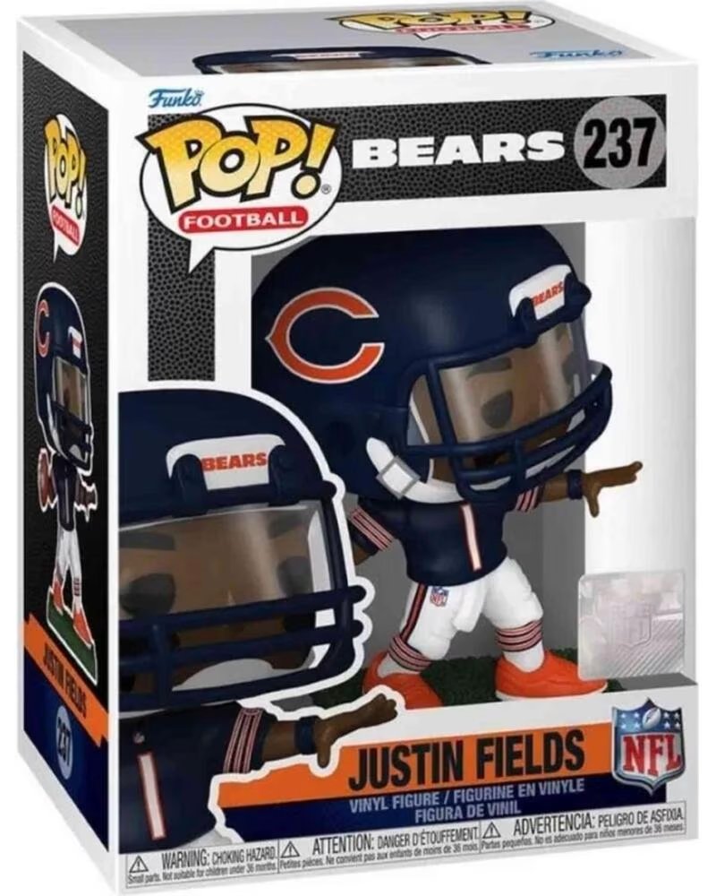 FUNKO FIGURA COLECIONÁVEL FK77019 NFL CHICAGO BEARS JUSTIN FIELDS MULTICOLOR