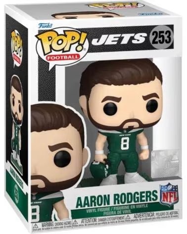 FUNKO FIGURINE DE COLLECTION FK79686 AARON RODGERS NFL NEW YORK JETS MULTICOLORE MULTICOLOR