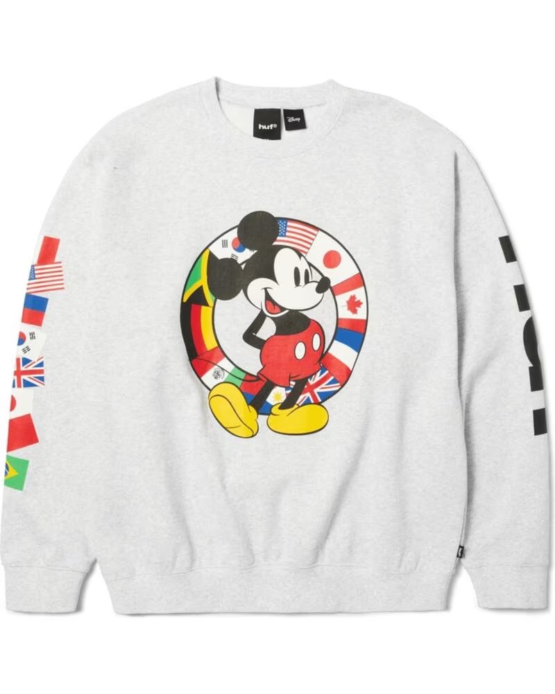 HUF SWEAT-SHIRT PF00823 UNISEXE GRIS