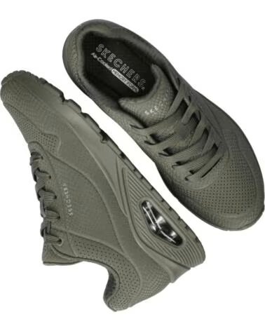 SKECHERS SCARPE 177861-OLV OLIVE REFLECTIVE SNAKE PRINTED DURABUCK