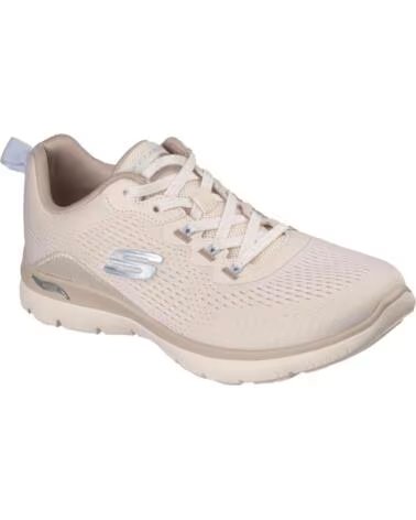 SKECHERS SNEAKERS 150754-NTTP NATURAL MESH SYNTHETIC TAUPE TRIM PER DONNA MESH-SYNTHETIC-TAUPE