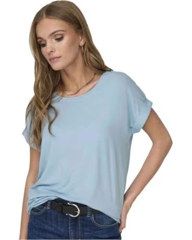 ONLY T-SHIRT DE MANGA CURTA 501700100009 AZUL CELESTE