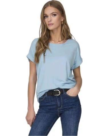 ONLY T-SHIRT DE MANGA CURTA 501700100009 AZUL CELESTE