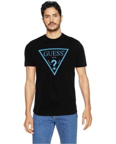 GUESS KURZARM-T-SHIRT 200300100039 FÜR HERREN SCHWARZ NEGRO