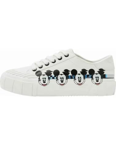 DESIGUAL TÉNIS FEMININOS DESIG0500113 BRANCOS COM ESTAMPADO MICKEY MOUSE BLANCO