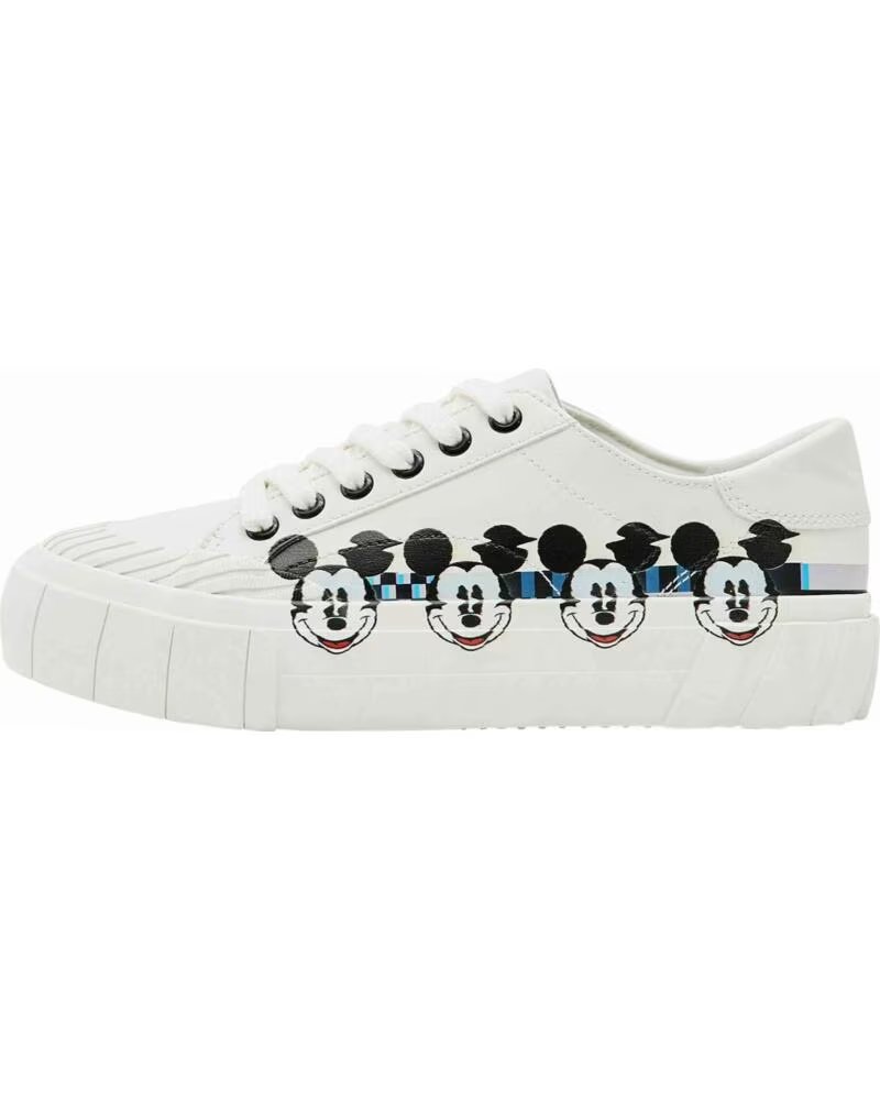 DESIGUAL TÉNIS FEMININOS DESIG0500113 BRANCOS COM ESTAMPADO MICKEY MOUSE BLANCO