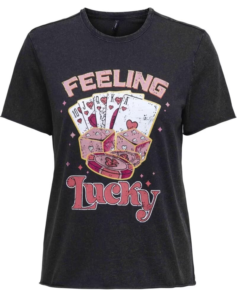 ONLY T-SHIRT MANICA CORTA 15366031-BLACKLUCKY NEGRA