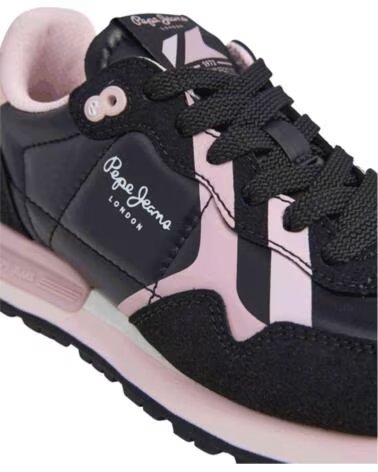 PEPE JEANS ZAPATILLAS PGS400004 NEGRO Y ROSA PARA MUJER 091-PGS400004 999BLACK