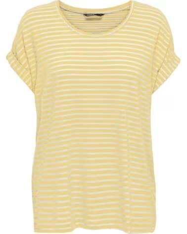 ONLY T-SHIRT A MANICHE CORTE A RIGHE 15206243-BANANA AMARILLO