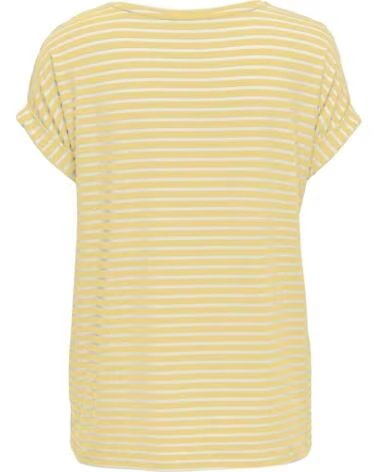 ONLY T-SHIRT A MANICHE CORTE A RIGHE 15206243-BANANA AMARILLO
