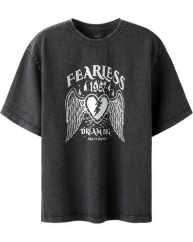 NAME IT T-SHIRT DE MANGA CURTA 13252792-BLACK NEGRO