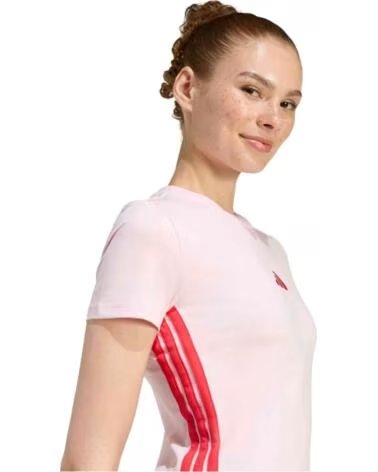 ADIDAS T-SHIRT MANGA CURTA ESSENTIALS SLIM BABY 3-STRIPES MULHER MUJER