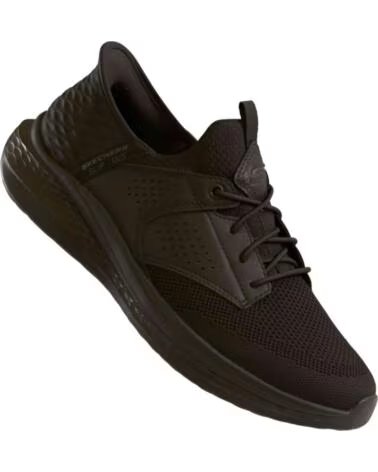 SKECHERS Zapatillas Slade Caster en negro para hombre BLACK KNITTED MESH - SYNTHETIC