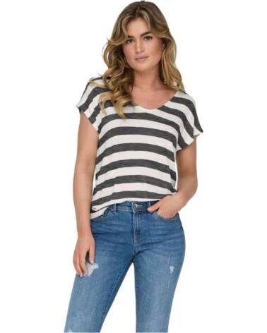 ONLY Camiseta De Manga Corta 15252103-Blackclouddance en negro para mujer BLANCA-NEGRA