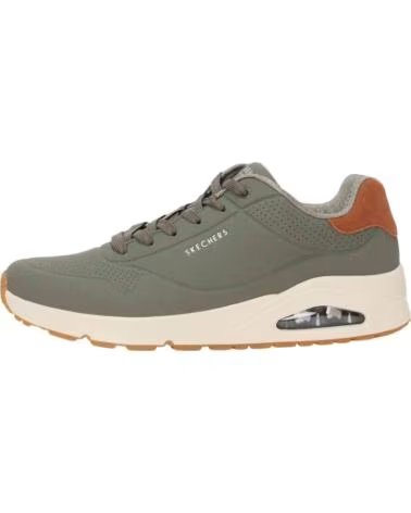 SKECHERS BASKETS 183004-WNVR HOMME BLANC DURABUCK DAIM BLEU MARINE MAILLE ROUGE WHITE NAVY SUEDE- RED MESH TRIM