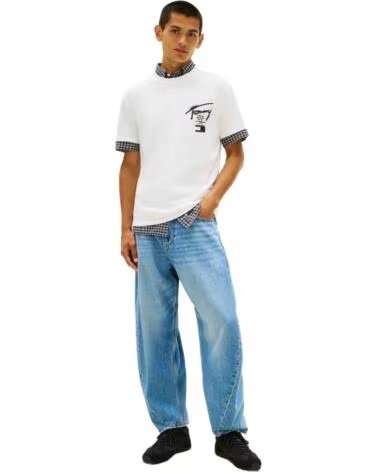 TOMMY HILFIGER Camiseta De Manga Corta Tjm Reg City Sign Ss Tee Ext en blanco para hombre WHITE