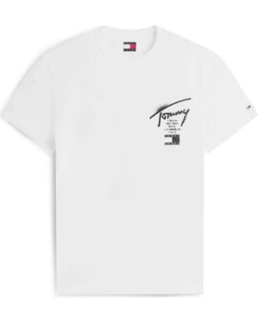 TOMMY HILFIGER Camiseta De Manga Corta Tjm Reg City Sign Ss Tee Ext en blanco para hombre WHITE
