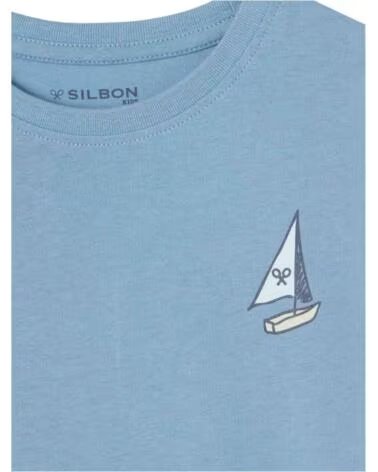 SILBON Camiseta De Manga Corta 370401258 en azul para hombre AZUL