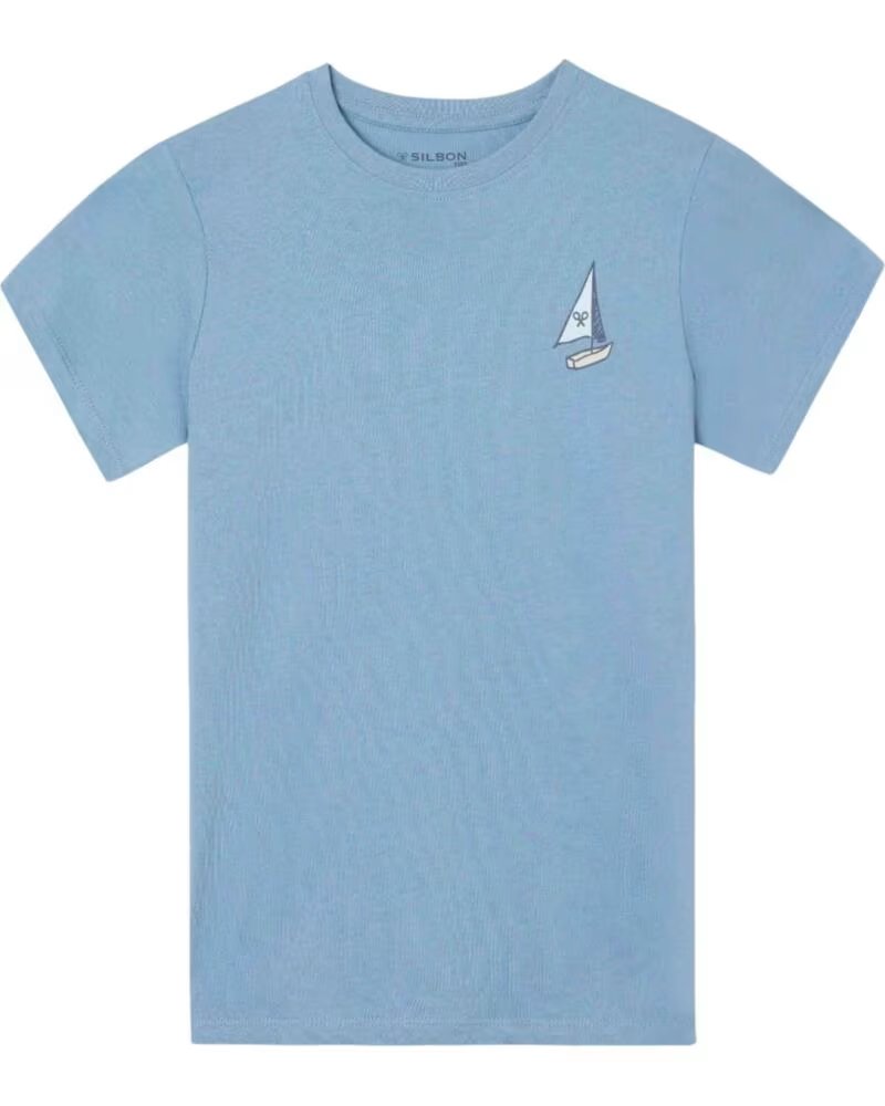 SILBON Camiseta De Manga Corta 370401258 en azul para hombre AZUL