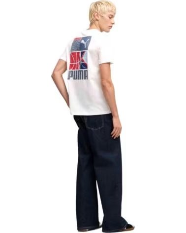 PUMA Camiseta De Manga Corta 691780-02 en white para hombre PUMA WHITE