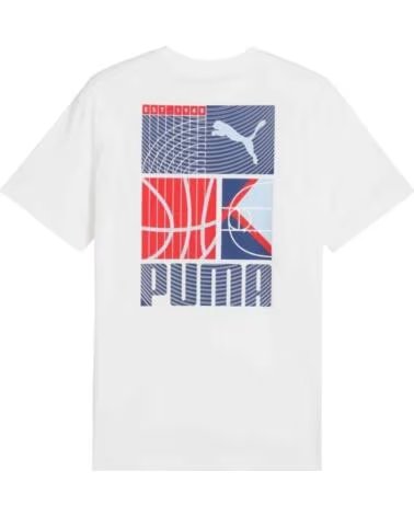 PUMA Camiseta De Manga Corta 691780-02 en white para hombre PUMA WHITE