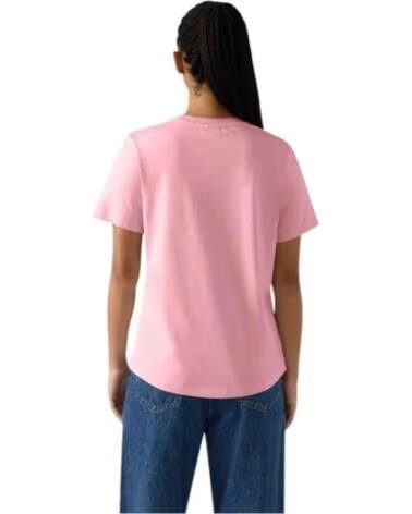 CHAMPION MAGLIETTA SS LOGO SCRIPT ICONS FUCSIA 118408-BS223 DONNA CASUAL ROSA
