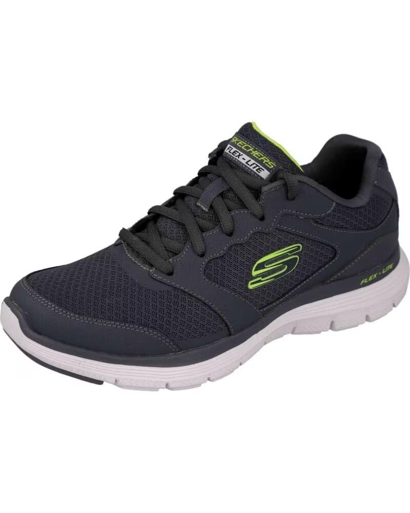 SKECHERS BASKETS 070-370292 HOMME GRIS