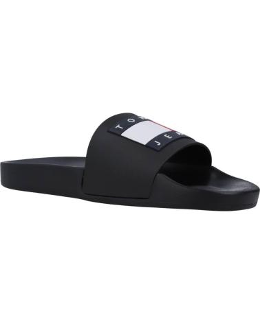 Chanclas de Hombre TOMMY JEANS RETRO LEATHER NEGRO