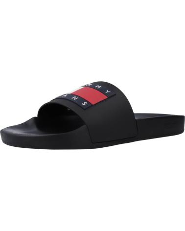 Chanclas de Hombre TOMMY JEANS RETRO LEATHER NEGRO